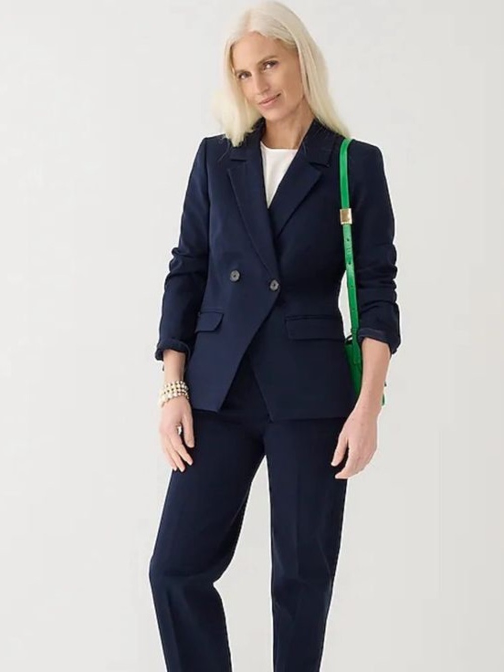 J. Crew Women’s Devon — Navy Double-Breasted Blazer